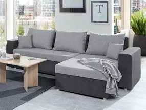 Rohová sedacia súprava Samba II, tmavo šedá/svetlo šedá tkanina%