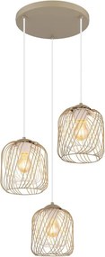 Globo 15965-3HR - Závesné svietidlo na lanku DICHTI 3xE27/40W/230V
