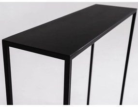 Čierny kovový konzolový stolík 100x30 cm Julita - CustomForm