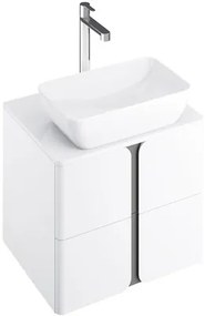 Kúpeľňová skrinka nízka RAVAK Balance 500 biela/grafit