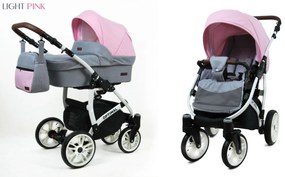 Kombinovaný kočík Raf-pol Optimal 2v1 - light pink (3-kombinácia)