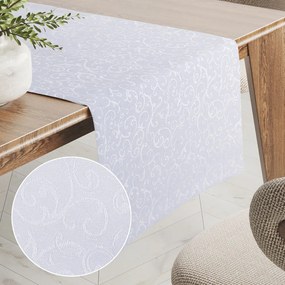 Biante Teflónový behúň na stôl TF-078 Ornamenty - studená biela 35x120 cm