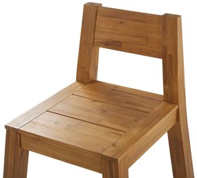Sada 2 záhradných stoličiek z akáciového dreva LIVORNO Beliani