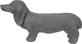 Šedá dekoračná socha Jazvečík - 74*19*39 cm