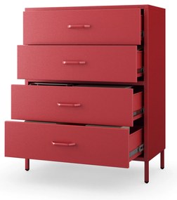 Komoda CARLA, 800 x 1015 x 400 mm, Modern: červený farba