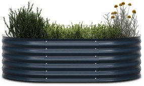 High Grow Extended, vyvýšený záhon, 150x43x60 cm, z vlnitého oceľového plechu, jednoduchá montáž, odolný voči hrdzi a mrazu