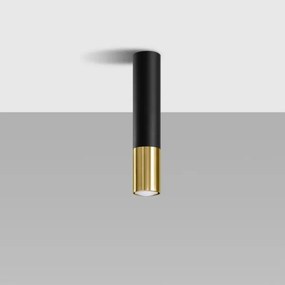 Sollux SL.0951 - Bodové svietidlo LOOPEZ 1xGU10/10W/230V čierna/zlatá