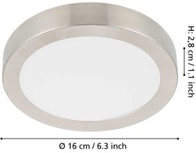 Eglo 900583 - stmievateľné LED stropné svietidlo FUEVA LED/11W/230V chróm
