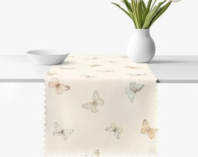 Goldea behúň na stôl teflónový - motýle 50x180 cm