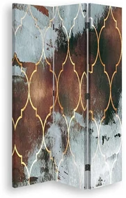 Gario Paraván Marocký ďatelina v hnedej farbe Rozmery: 110 x 170 cm, Prevedenie: Otočný paraván 360°