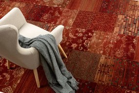Koberec KASHQAI 4327 300 Patchwork bordový