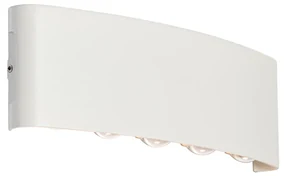 Vonkajšia nástenná lampa biela vrátane LED 10-svetlo IP54 - Silly