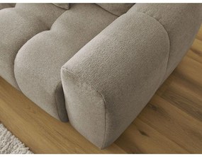 Béžová ženilková rozkladacia/s úložným priestorom rohová pohovka (ľavý roh/s leňoškou) Roxelane – Bobochic Paris