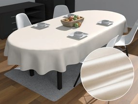 Biante Saténový oválny obrus polyesterový Satén LUX-032 Krémový 120x180 cm