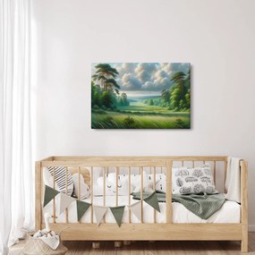Obraz - Zelená krajina (90x60 cm)