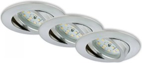 Briloner 7296-039 - SADA 3x LED kúpeľňových podhľadových svietidiel 1xLED/6,5W/230V IP23