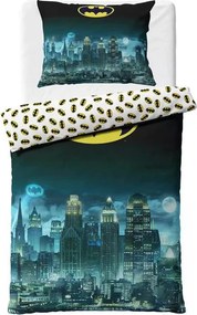 Carbotex Bavlnené obliečky 140x200 + 70x90 cm -  Batman "Nočný Gotham"