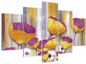 Obraz - Ilustrácie kvetov (150x105 cm)