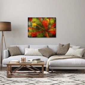 Sklenený obraz geometrické abstrakcie (70x50 cm)
