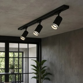 Bodové svietidlo v lištovom systéme PIPE 3xGU10/10W/230V čierne