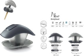 Kŕmidlo pre vtáčikov BirdieFood 24,8 cm antracit