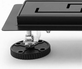 Rea PRO Black Matt, lineárny odtokový žľab 90cm, vzor Greek, čierna matná, REA-G8026