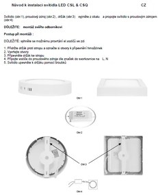 LED stropní svítidlo Ecolite LED-CSL-12W/41/CHR