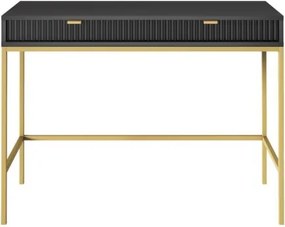 Toaletný stolík Nova čierny (T104), čierna/zlatá