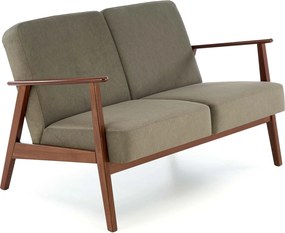 Dvojmiestna pohovka MILANO z masívu 120 cm olivová/orechová