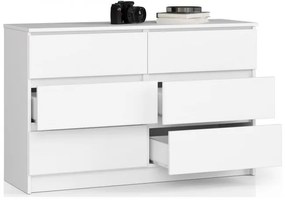 Komoda K120 6SZ CLP biela