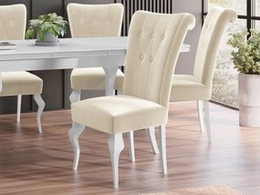 Jedálenská stolička ST63, Dostupné poťahy: Magic Velvet 2250, Farby: biela