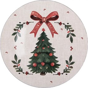 Plastový servírovací tanier so stromčekmi Christmas Harmony L - Ø 40*1 cm