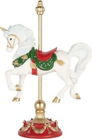 Vianočná dekorácia elegantný kolotočový koník - 16*8*22 cm
