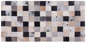 Kožený koberec 80 x 150 cm viacfarebný RIZE Beliani