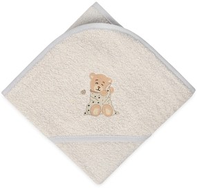 Babymatex Osuška s kapucňou MAXI 100x100 cm - Sivá