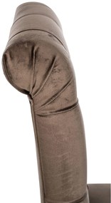 Jedálenská stolička Lisburn - zamat - Hnedá