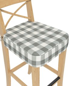 Poťah na barovú stoličku Ingolf farba produktu sivá látka vzorované