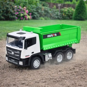 HUINA Diaľkovo ovládaný sklápač RC Huina, zelený, mierka 1:18