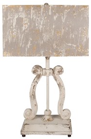 Béžovo-šedá stolná lampa Vintage - 50*22*83 cm E27/max 1*60W
