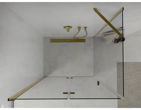 Mexen Lima sprchovací kút 80x100 cm, priehľadná, zlatá, 856-080-100-50-00
