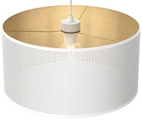Luster na lanku LOFT SHADE 1xE27/60W/230V pr. 40 cm biela/zlatá
