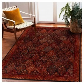 Vlnený kusový koberec Kain rubínový 300x400cm