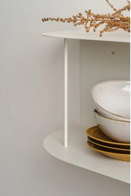 Béžová poschodová kovová polica 80 cm Lina – noo.ma