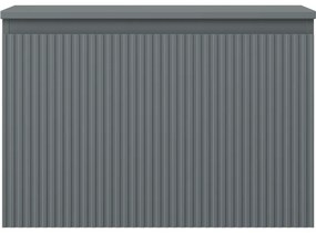 Mexen Rivel, kúpeľňová skrinka 70 cm s hornou doskou, 1 zásuvka, drážkovaná, grafitová matná, 91A20-07047-1-BFC66