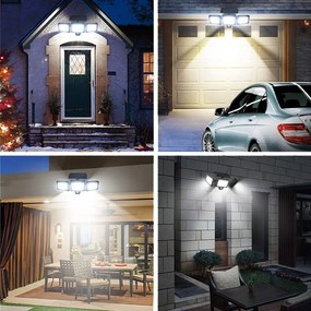 Nástěnná solární LED lampa Vrena černá