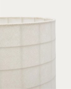 Biela/čierna stojacia lampa s textilným tienidlom (výška 142 cm) Dulan – Kave Home