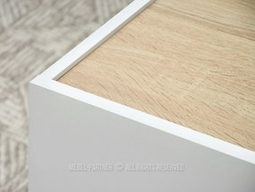 Konferenčný stolík Bertina M (sonoma + biela). Akcia -20%. Vlastná spoľahlivá doprava až k Vám domov. 1111578