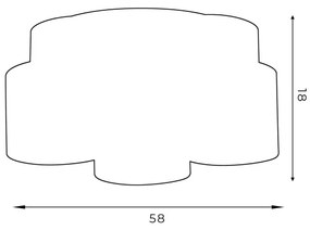 Luster prisadený ARDEN 5xE27/60W/230V fialová/zlatá
