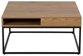 Konferenčný stolík s doskou v dubovom dekore v tmavoprírodnej farbe 80x80 cm Willford – Actona