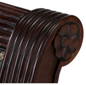 furniture-nabytek.cz - Masívne kancelárske kreslo Cambridge z pravej kože, mahagónové, lakované, zelené